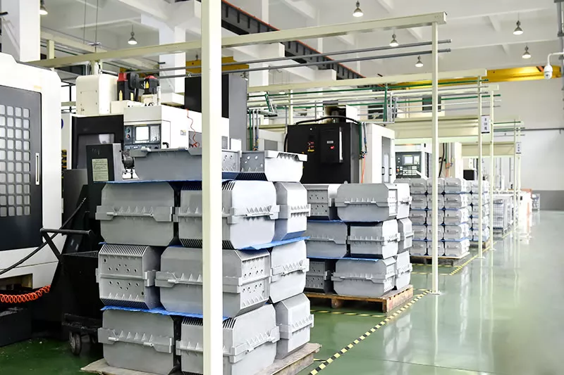 Aluminum telecom box production process and production workshop