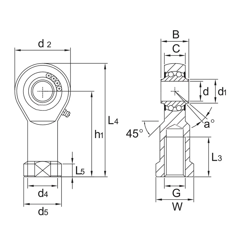 BRF Series,Female Threaded Rod End Bearing For Agriculture Plows-1-Image-SAIVS
