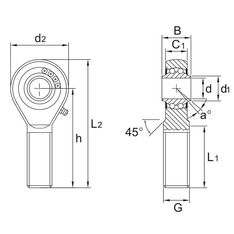 BRM Series Male Threaded Rod End Bearing For Agricultural Planters And Seeders-1-Image-SAIVS