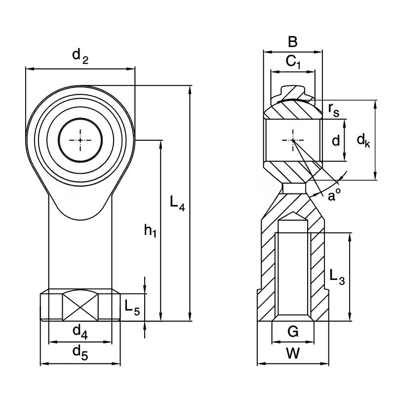 NHS...T Series Female Threaded Rod End Bearing For Livestock Equipment-1-Image-SAIVS