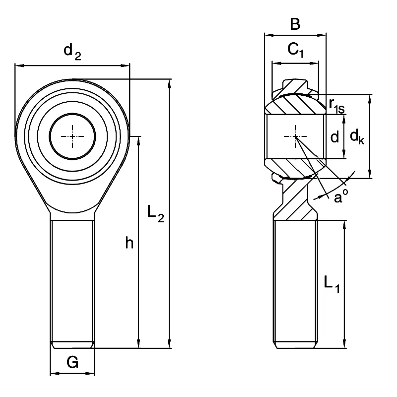 NOS...T Series Male Threaded Rod End Bearing For Agricultural Grain Dryers-1-Image-SAIVS